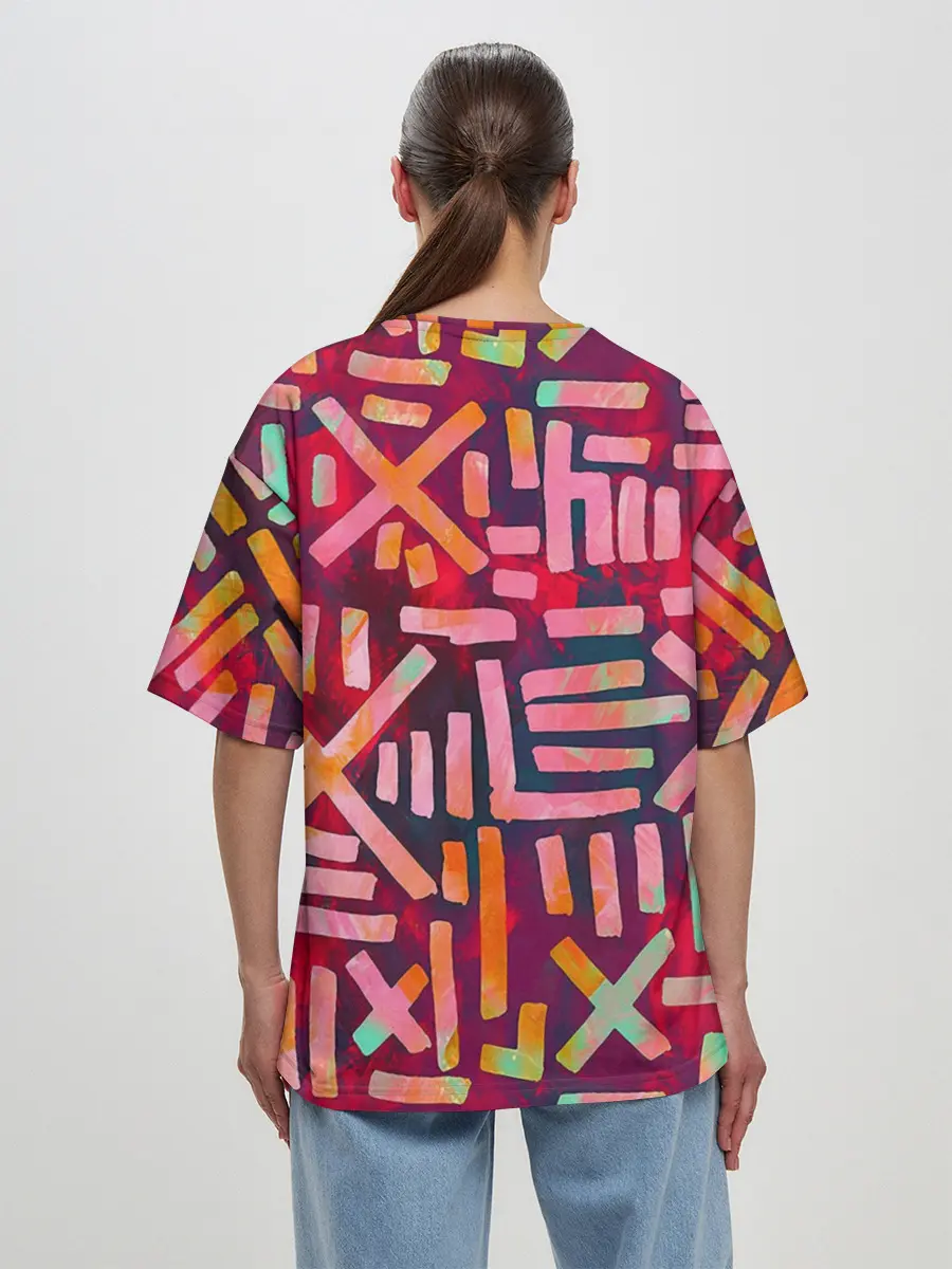 Женская футболка оверсайз / Geometry