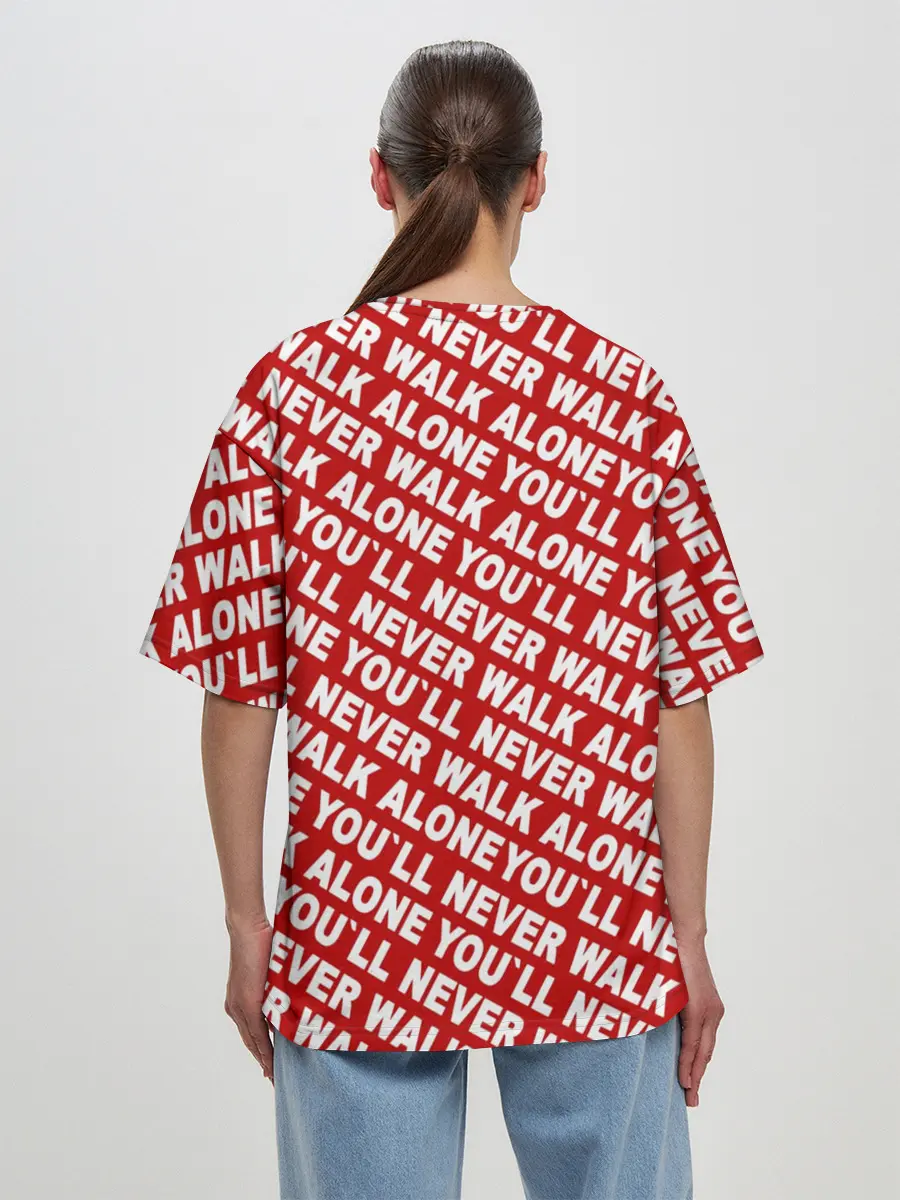 Женская футболка оверсайз / YNWA красный