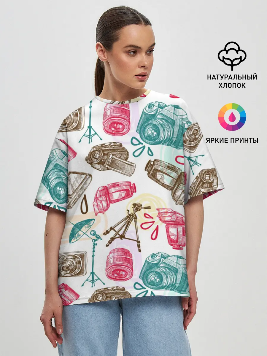 Женская футболка оверсайз / Блогер