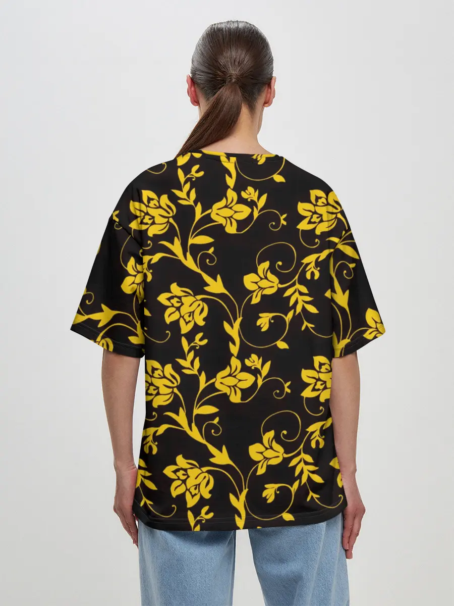 Женская футболка оверсайз / Nirvana узоры