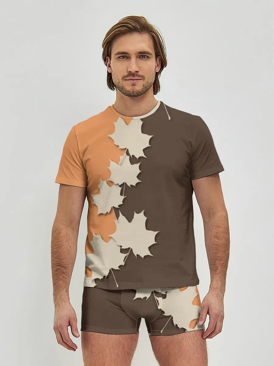 Мужские трусы с футболкой / ОСЕННИЕ ЛИСТЬЯ