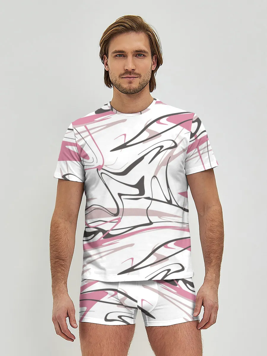 Мужские трусы с футболкой / Хаотичные линии