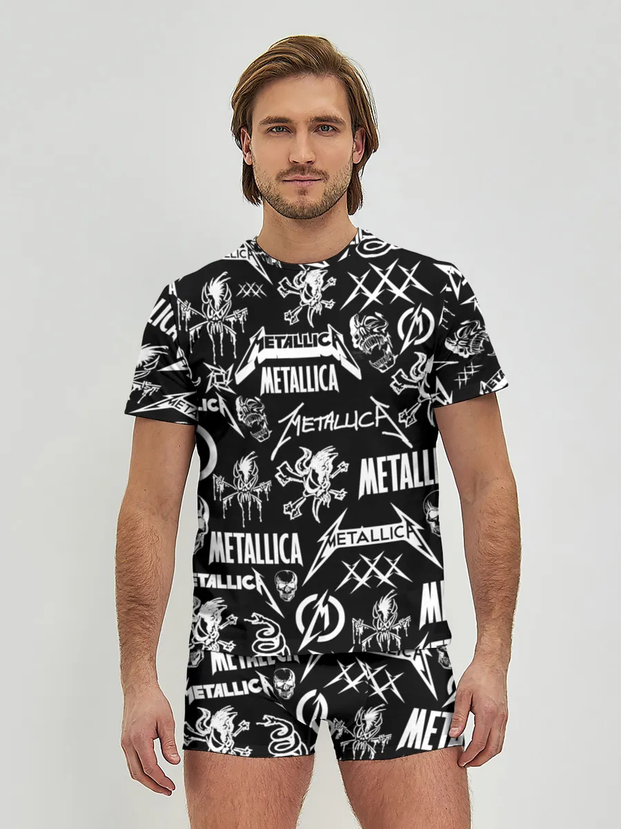 Мужские трусы с футболкой / METALLICA LOGOBOMBING