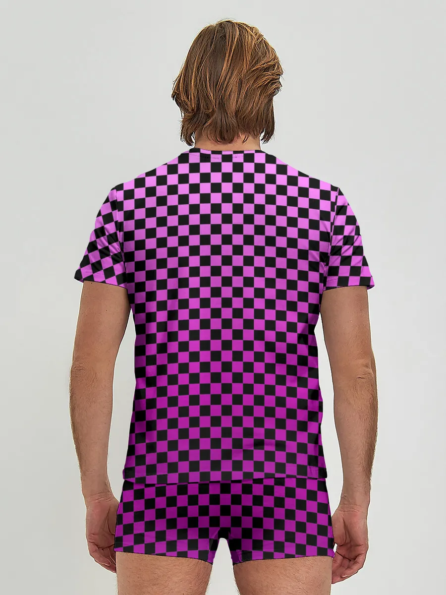 Мужские трусы с футболкой / Checkerboard Color