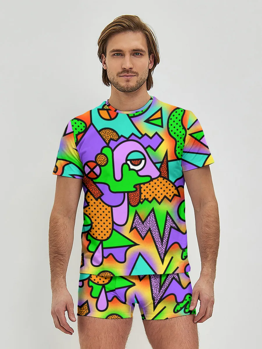 Мужские трусы с футболкой / PSY GEOMETRY