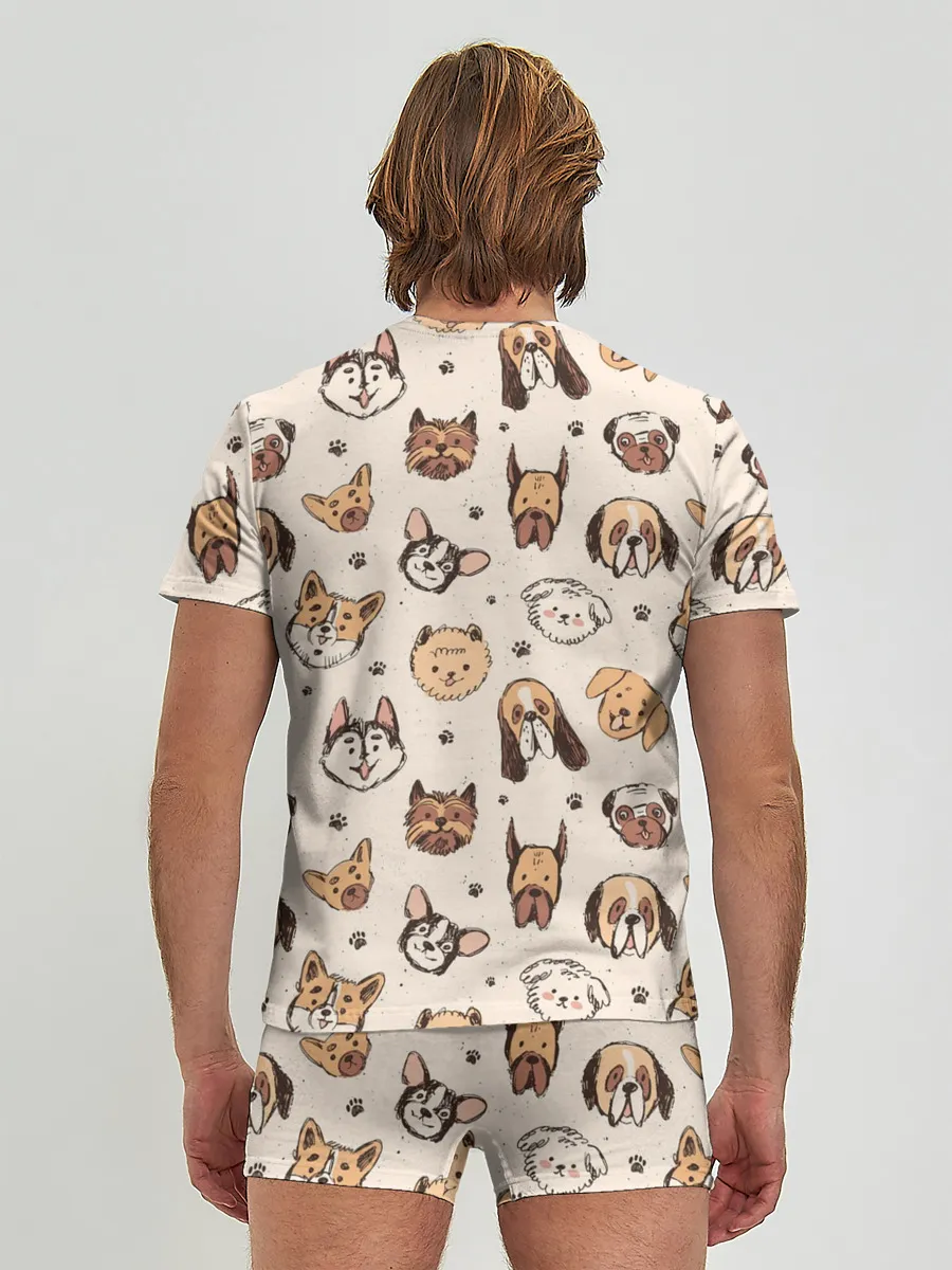 Мужские трусы с футболкой / Хипстерские собачки