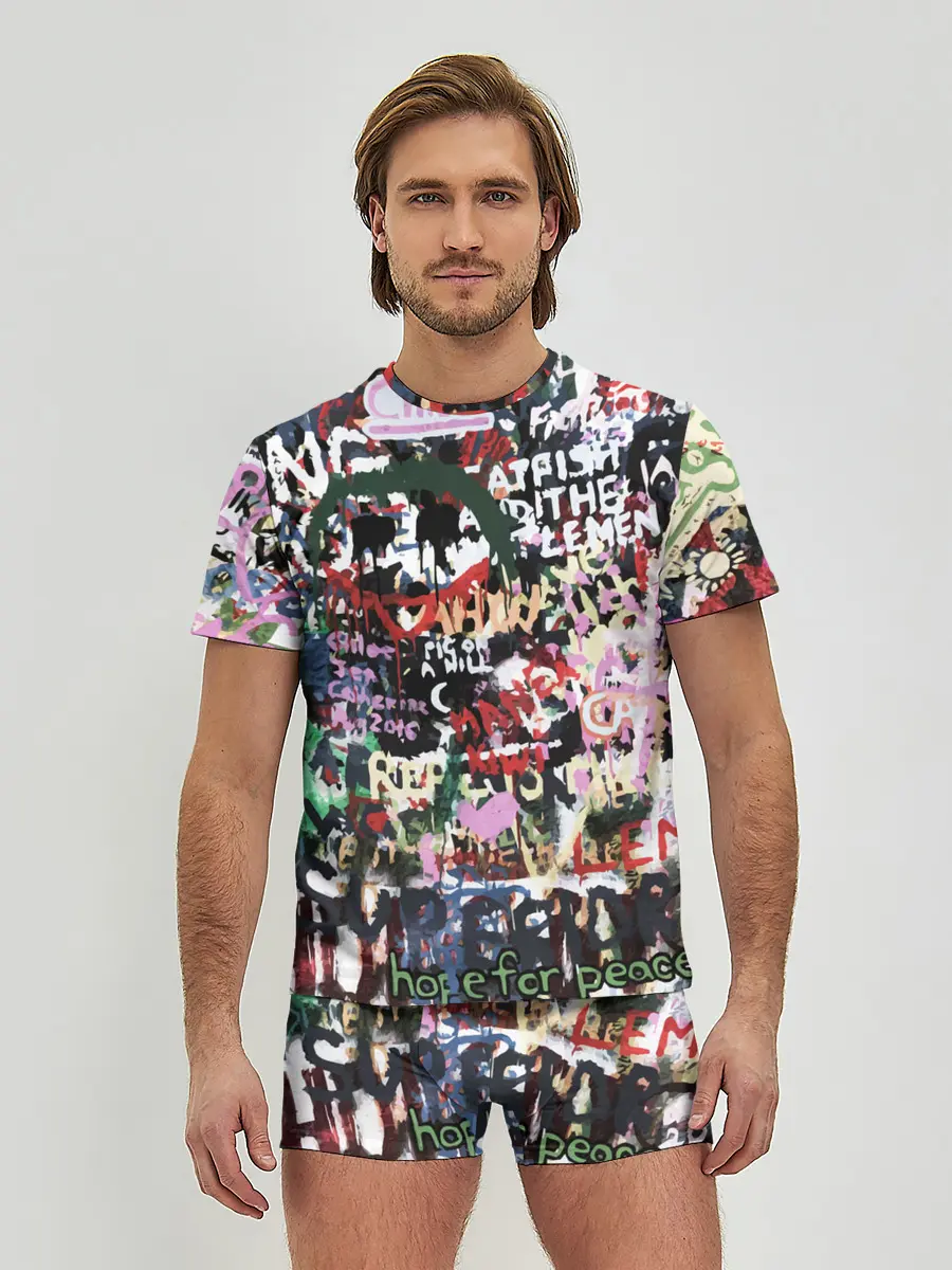 Мужские трусы с футболкой / Street graffiti