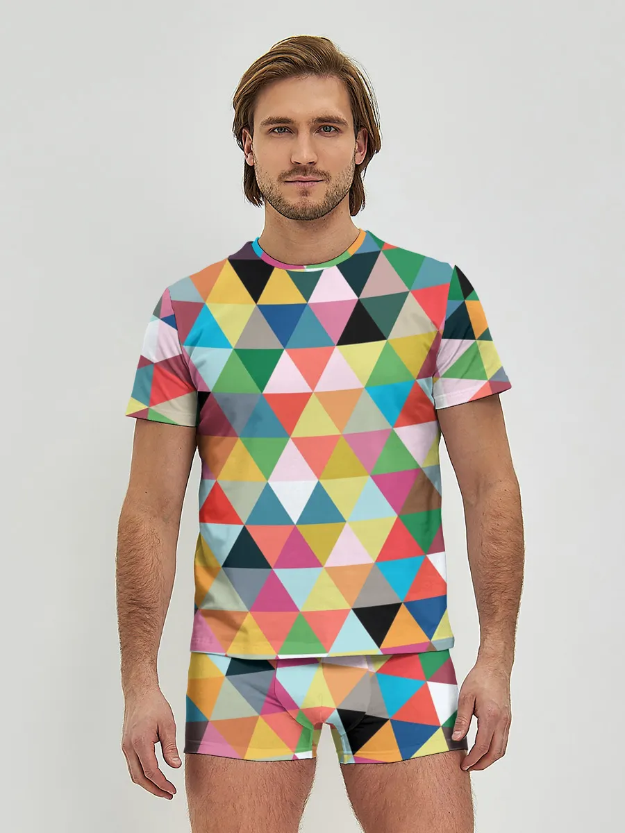 Мужские трусы с футболкой / хипстерский паттерн