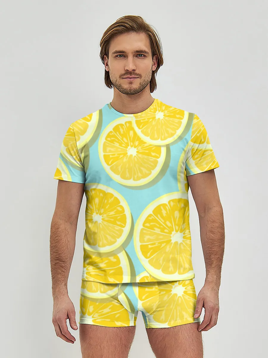 Мужские трусы с футболкой / лимончики