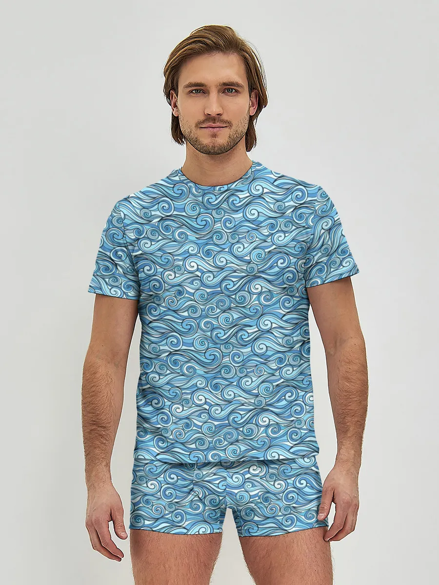 Мужские трусы с футболкой / Море волнуется