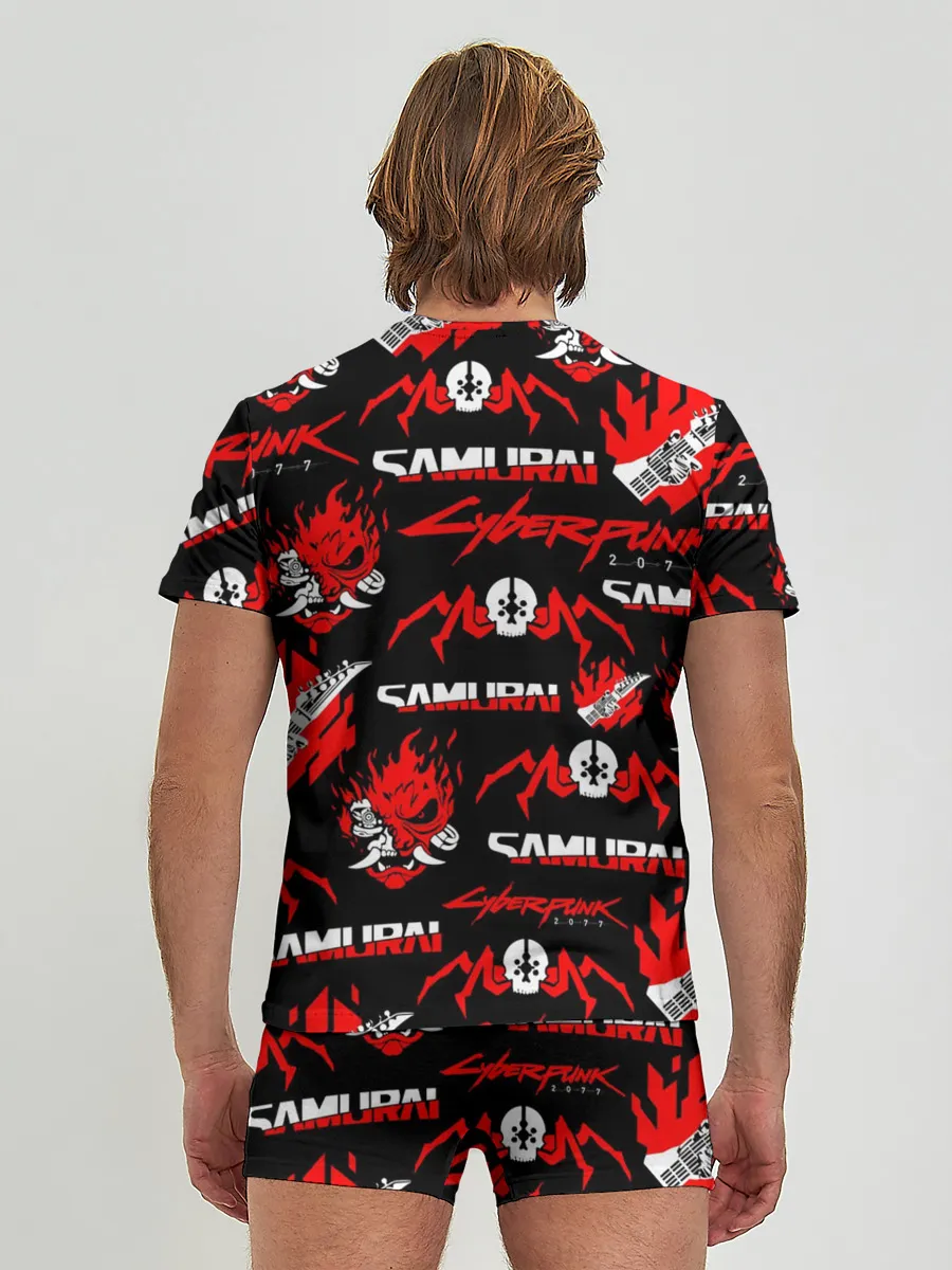 Мужские трусы с футболкой / CYBERPUNK 2077 SAMURAI
