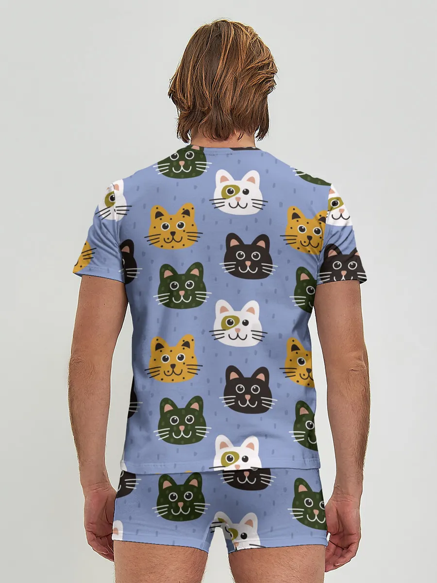 Мужские трусы с футболкой / Котики