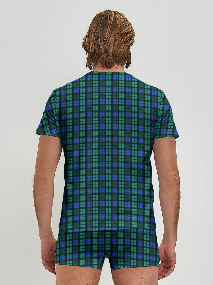 Мужские трусы с футболкой / Клетка