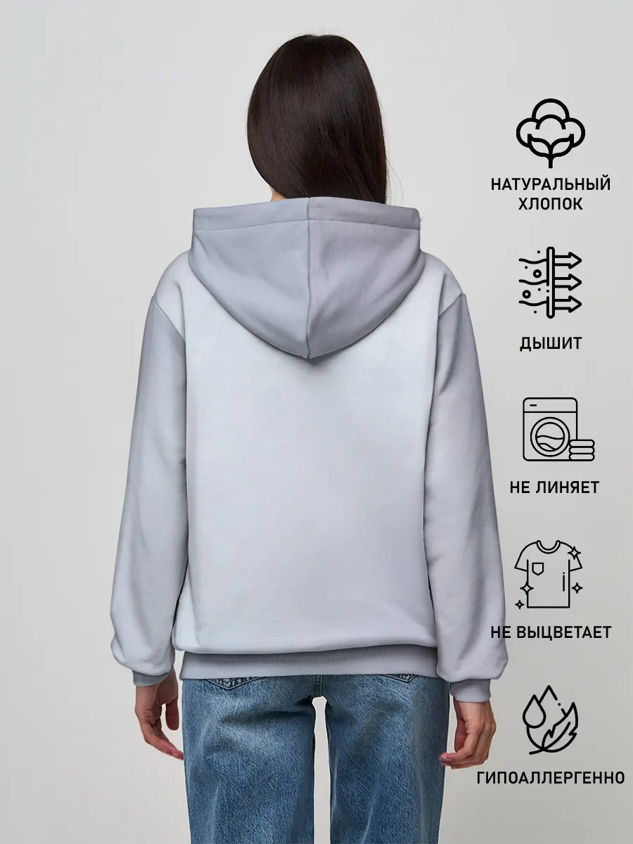 Женское худи / Кот в шарфе