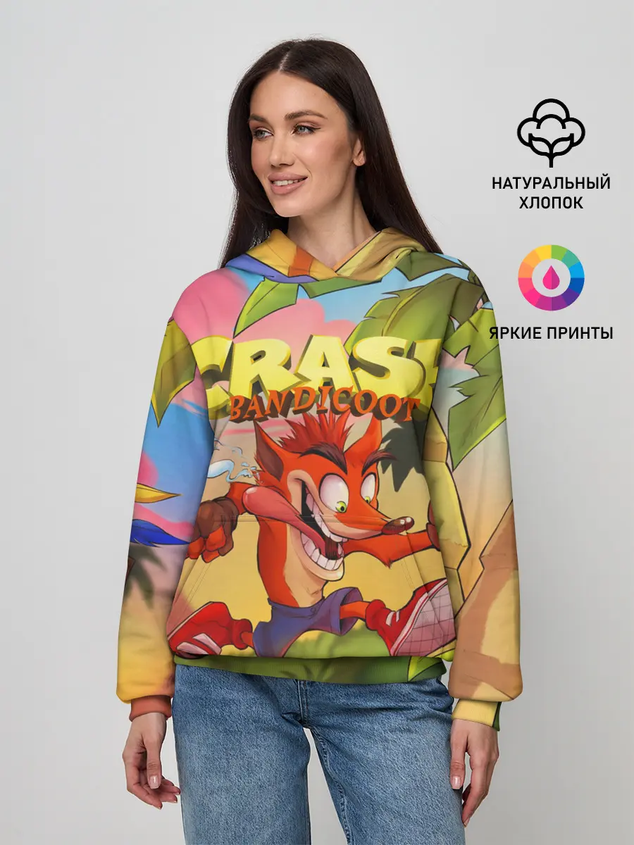 Женское худи / Crash Bandicoot