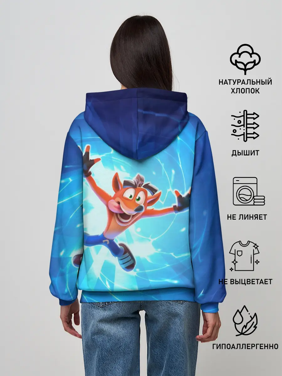 Женское худи / Crash Bandicoot