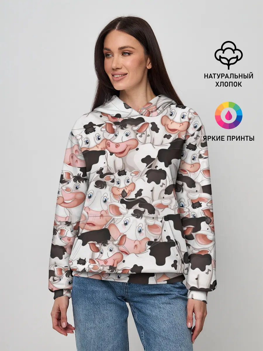 Женское худи / Коровы