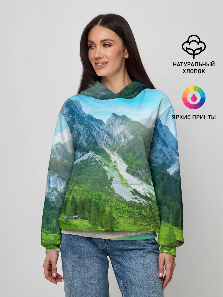 Женское худи / Альпийские горы