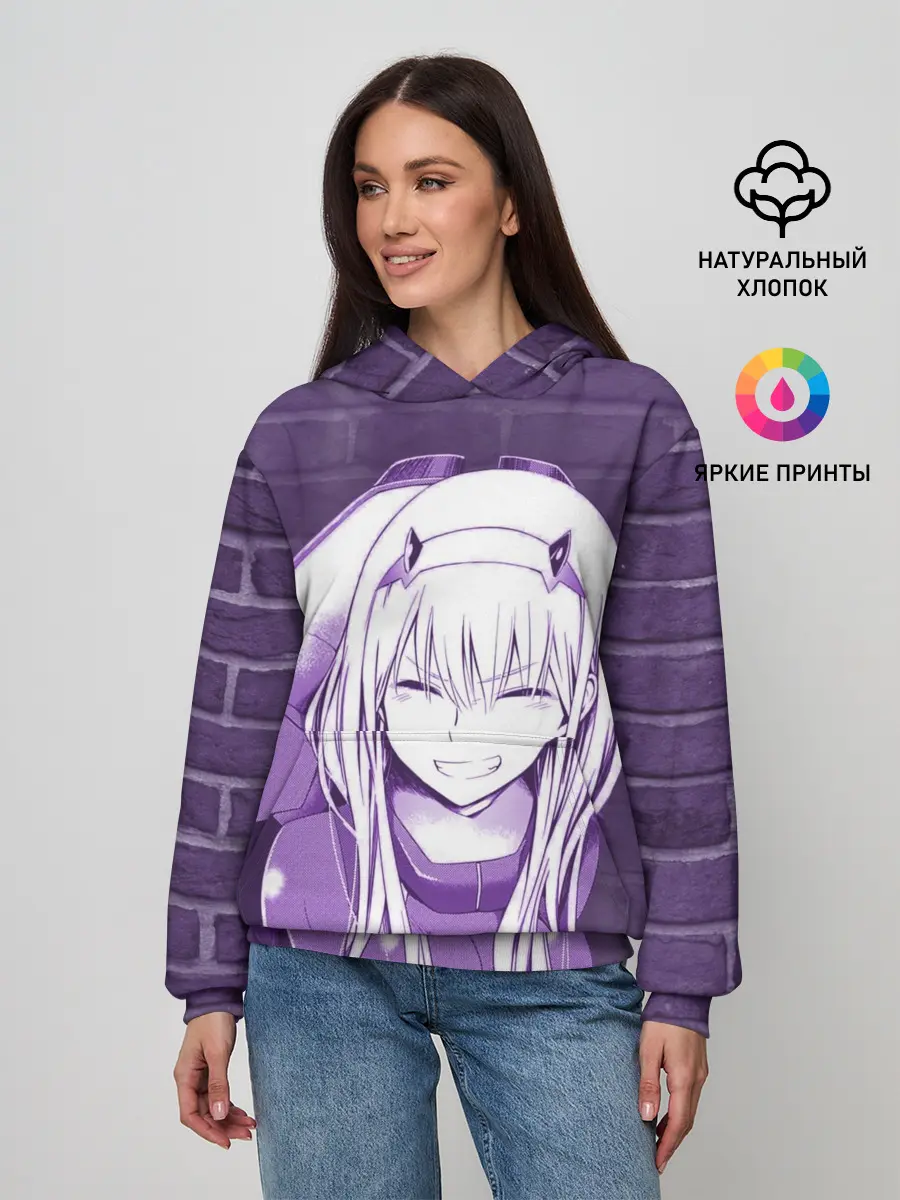 Женское худи / Zero Two brickwall