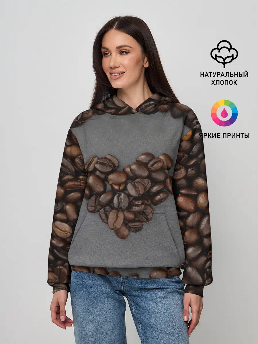 Женское худи / Люблю кофе
