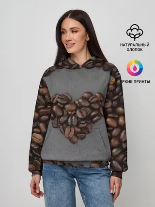 Женское худи / Люблю кофе