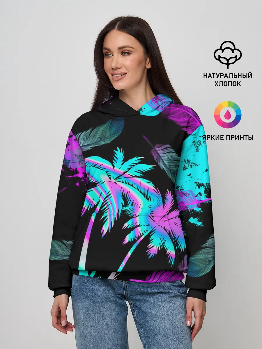 Женское худи / Неоновое лето