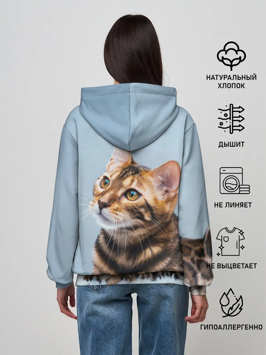 Женское худи / Бенгальский кот