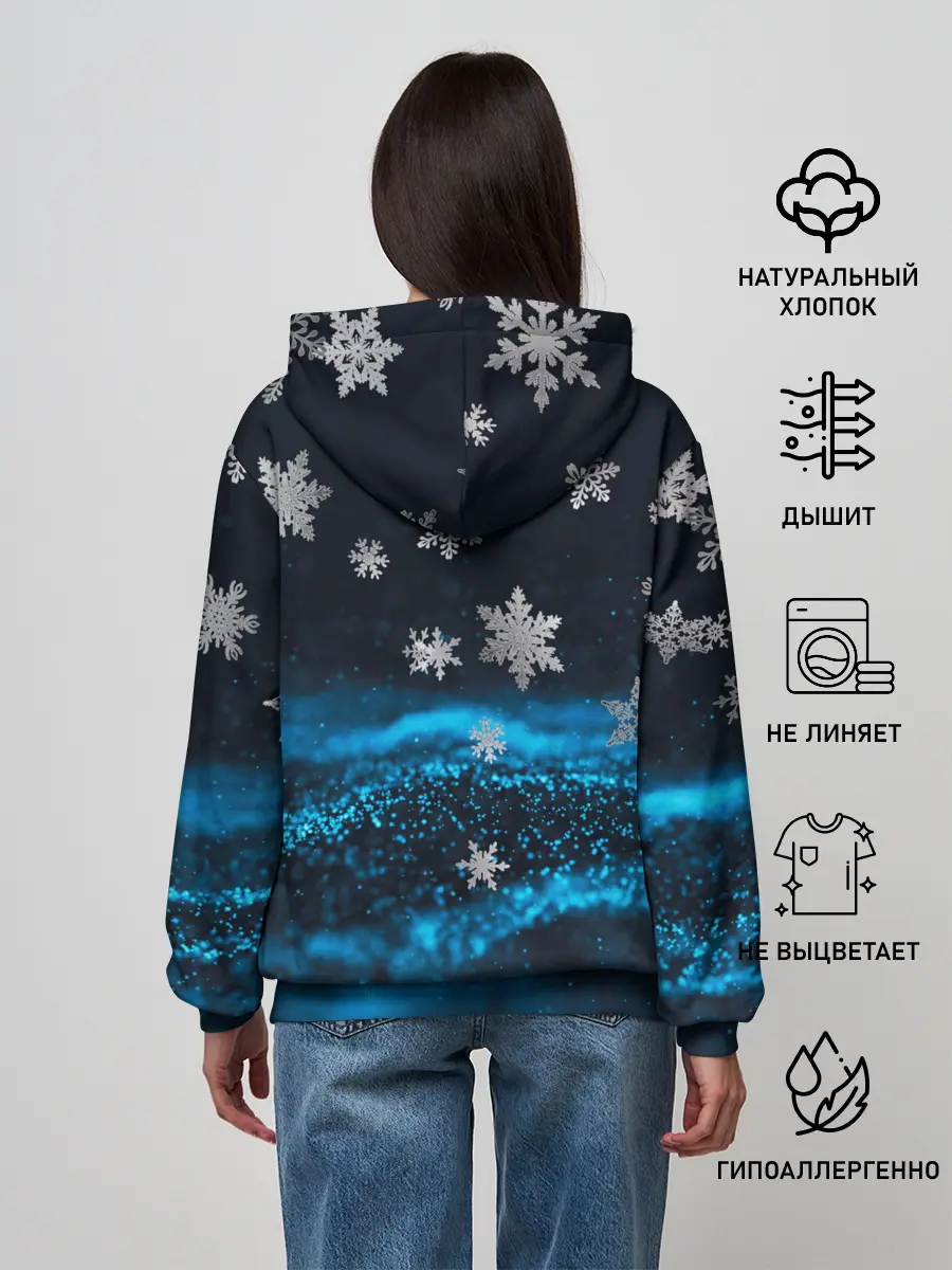 Женское худи / Пикачу Новогодний