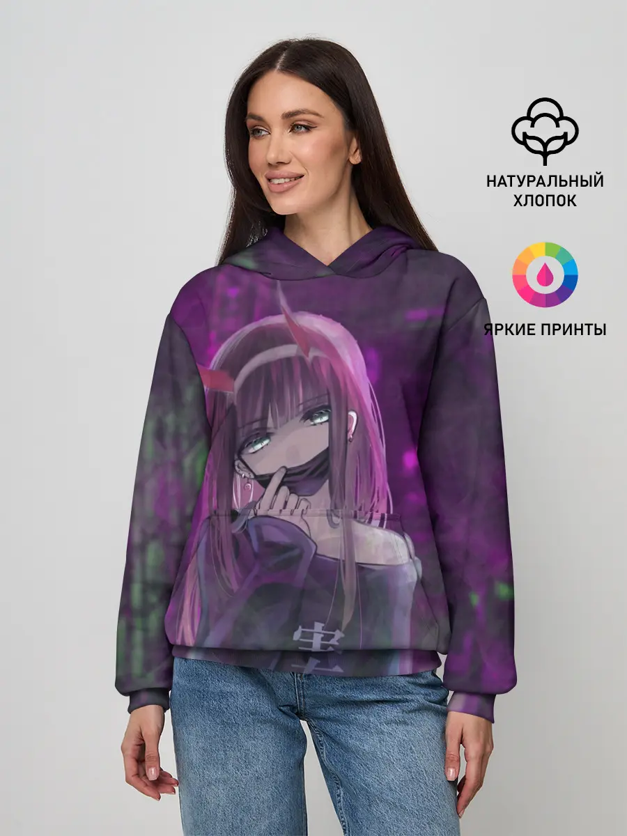 Женское худи / Zero Two in mask