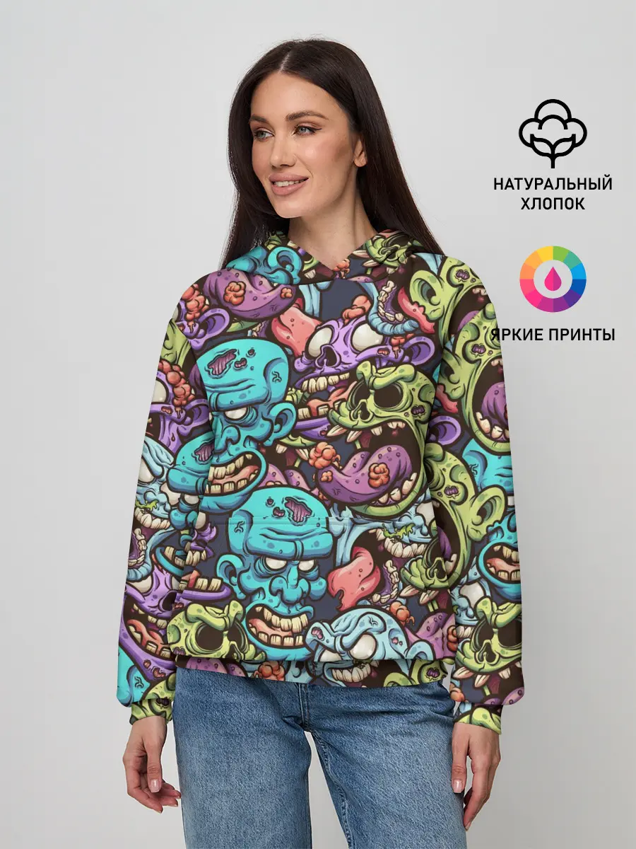 Женское худи / Зомби Паттерн