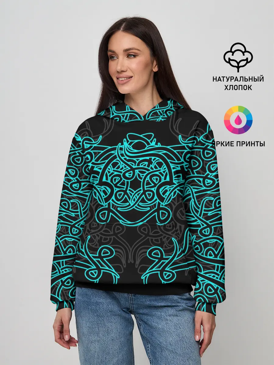 Женское худи / Узоры магия