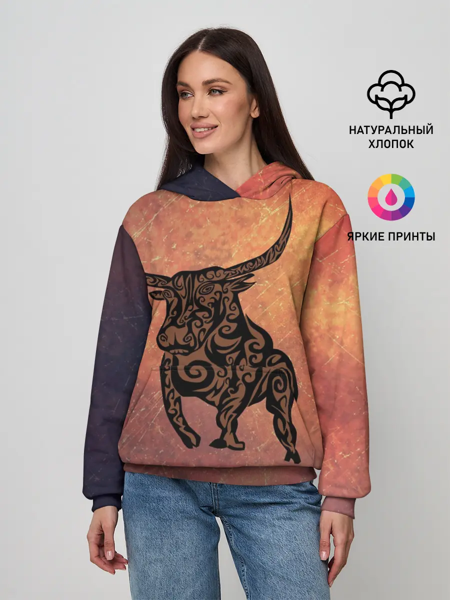 Женское худи / Символ года 2021 Бык
