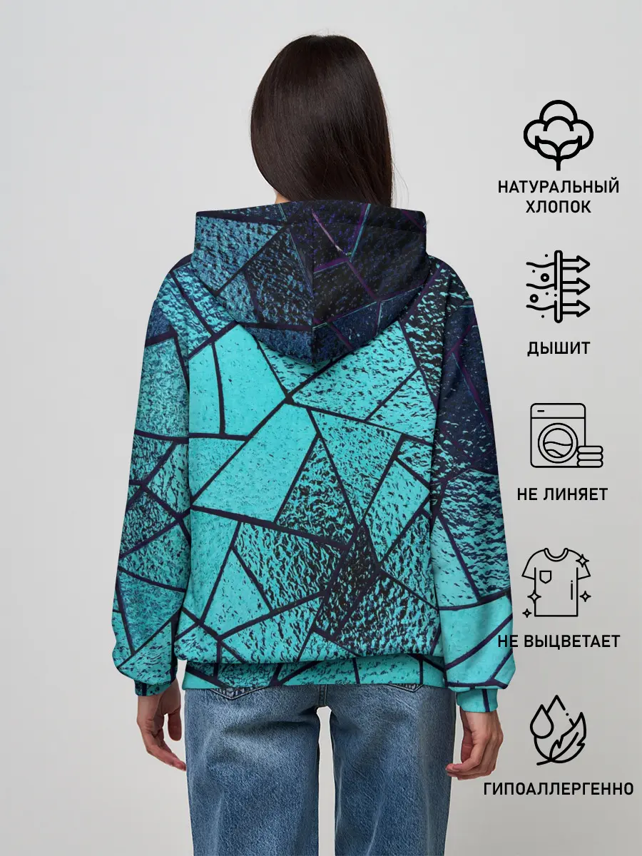 Женское худи / НЕОНОВЫЙ ВИТРАЖ