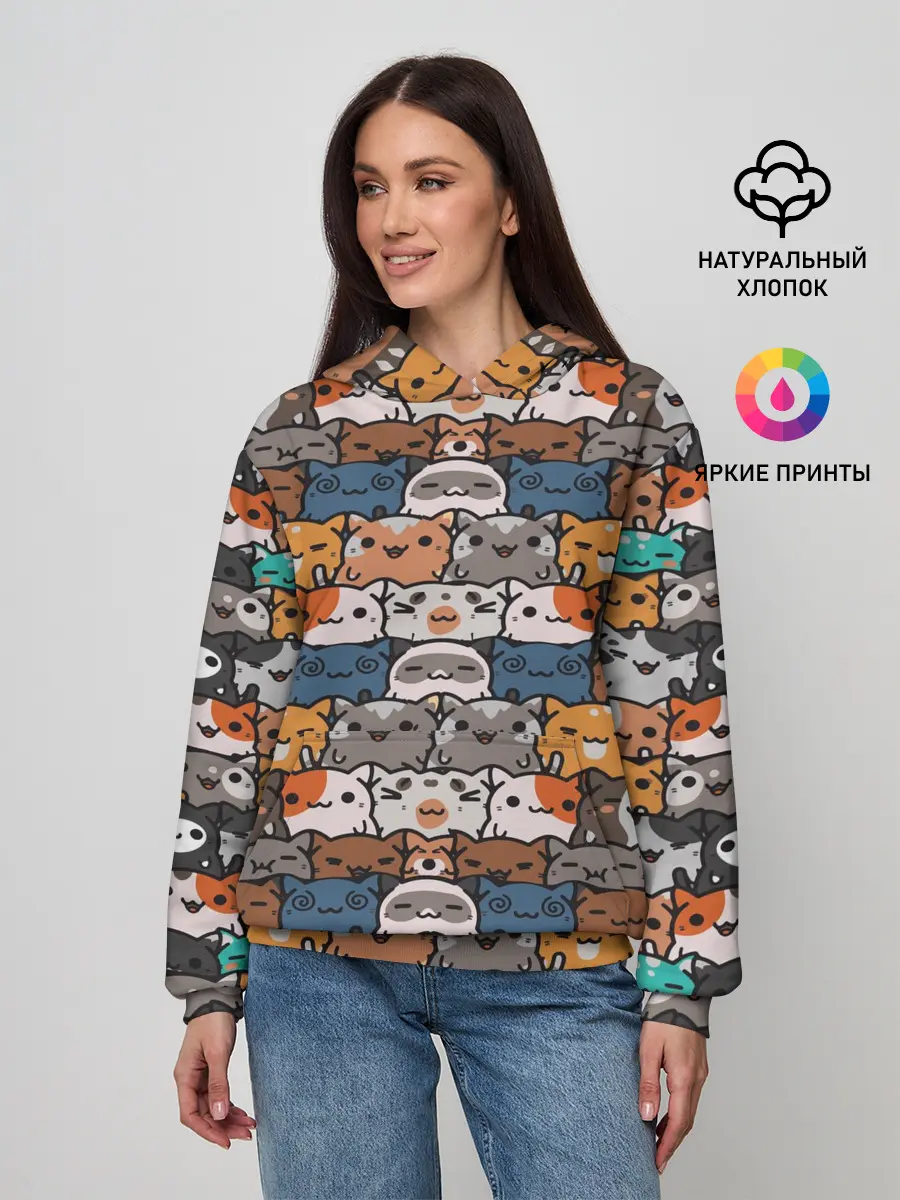 Женское худи / Котейки