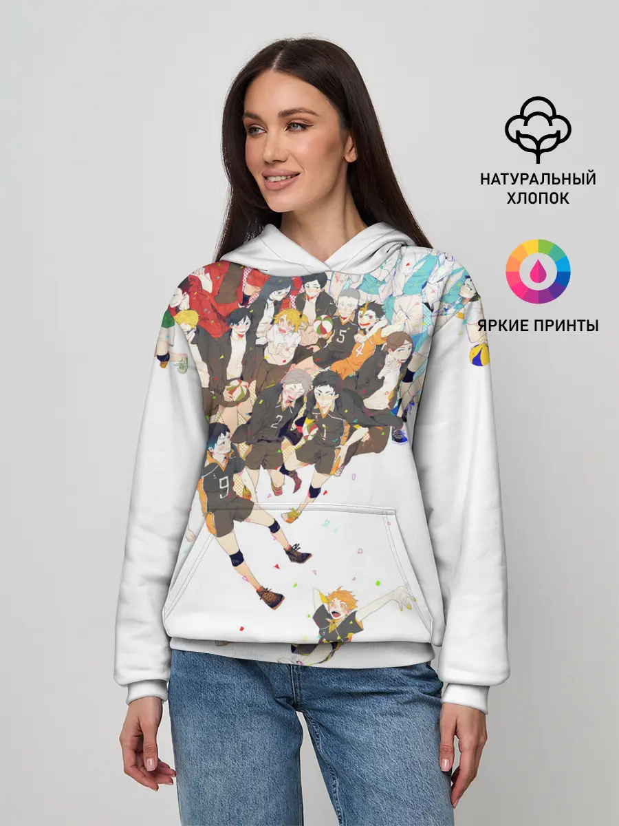 Женское худи / Все герои Haikyuu