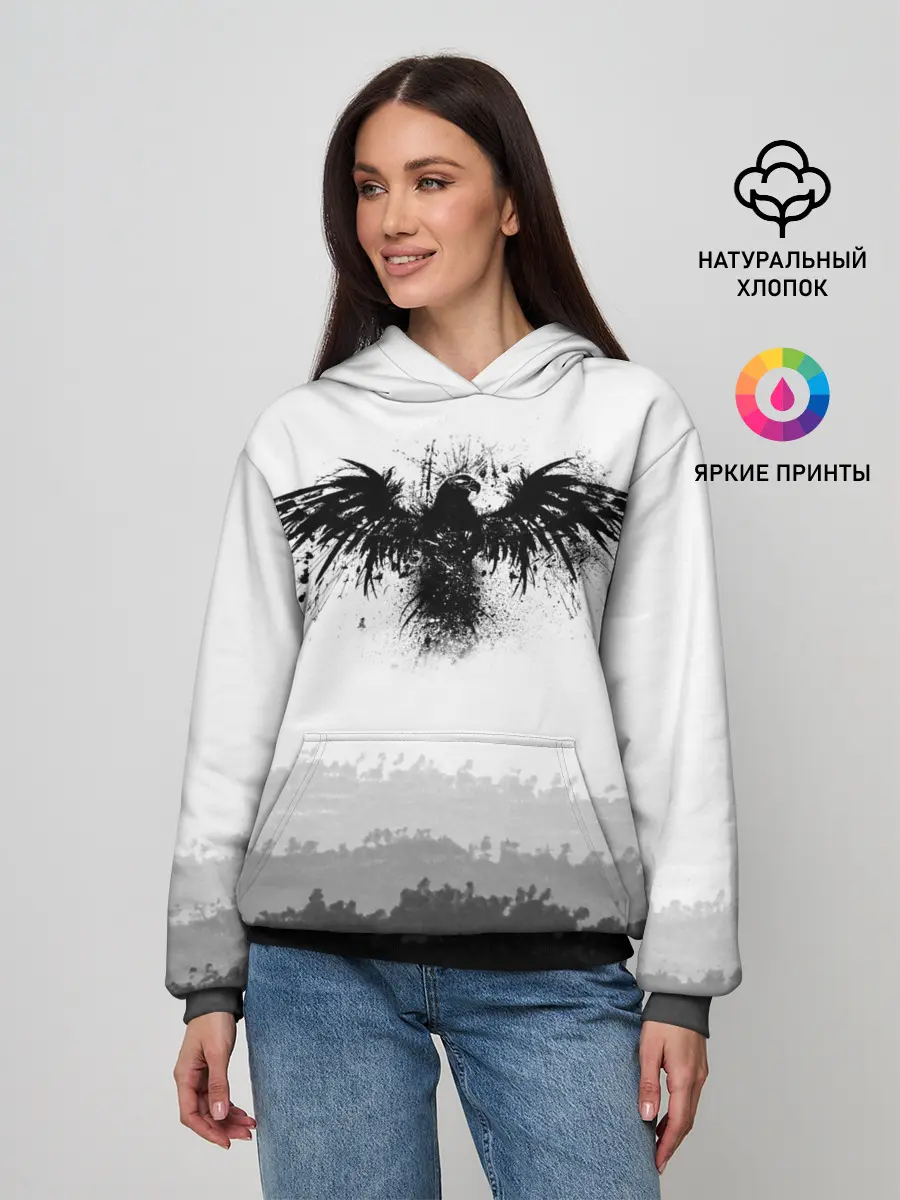 Женское худи / ЧЁРНЫЙ ВОРОН