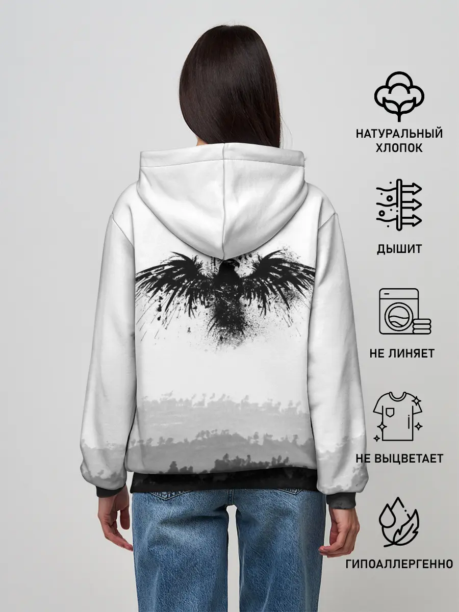 Женское худи / ЧЁРНЫЙ ВОРОН