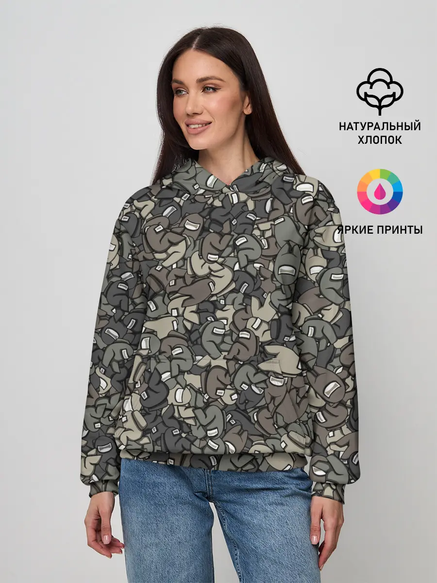 Женское худи / Камуфляж Амонг Ас