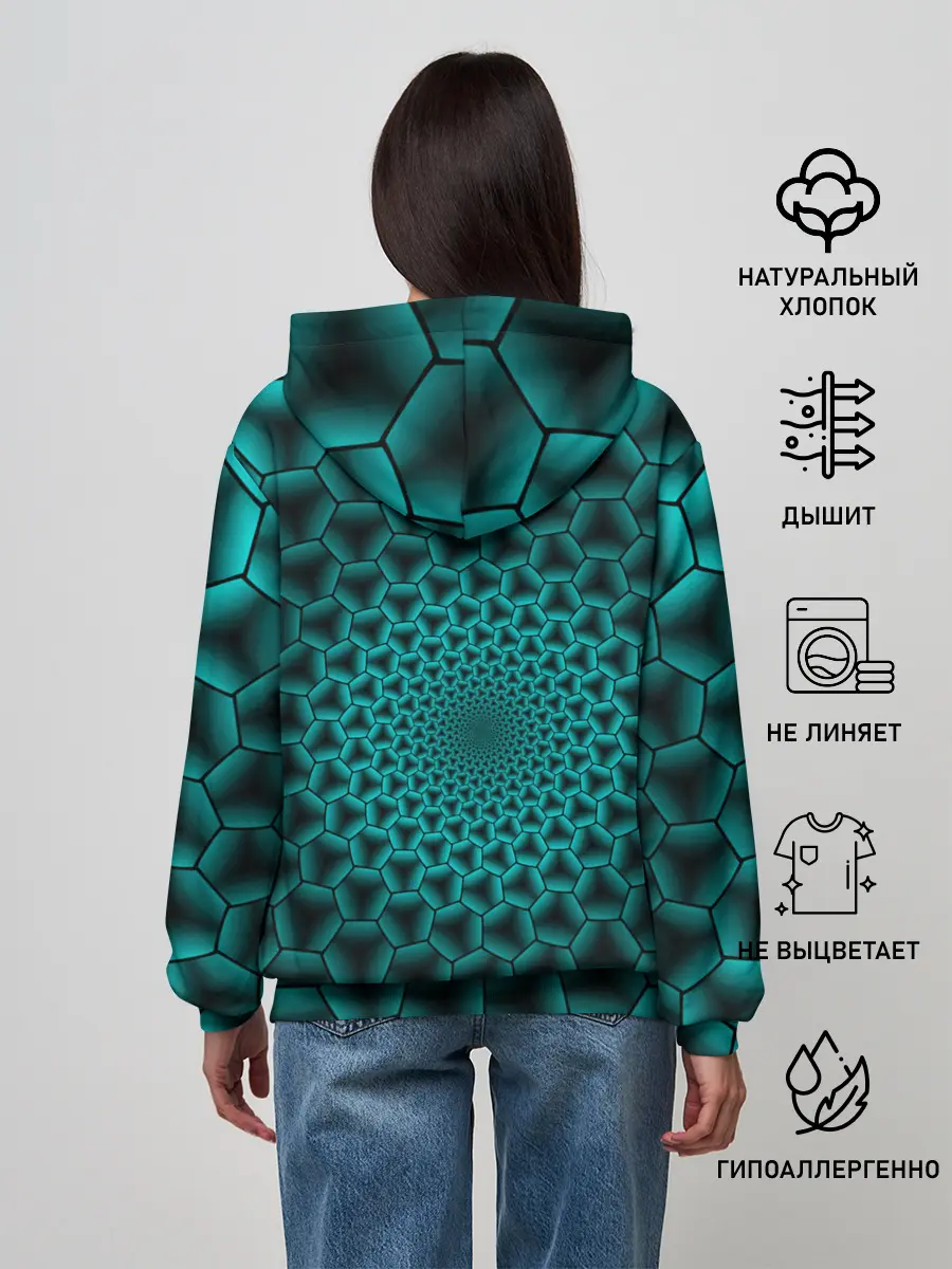 Женское худи / Anime шестиугольники