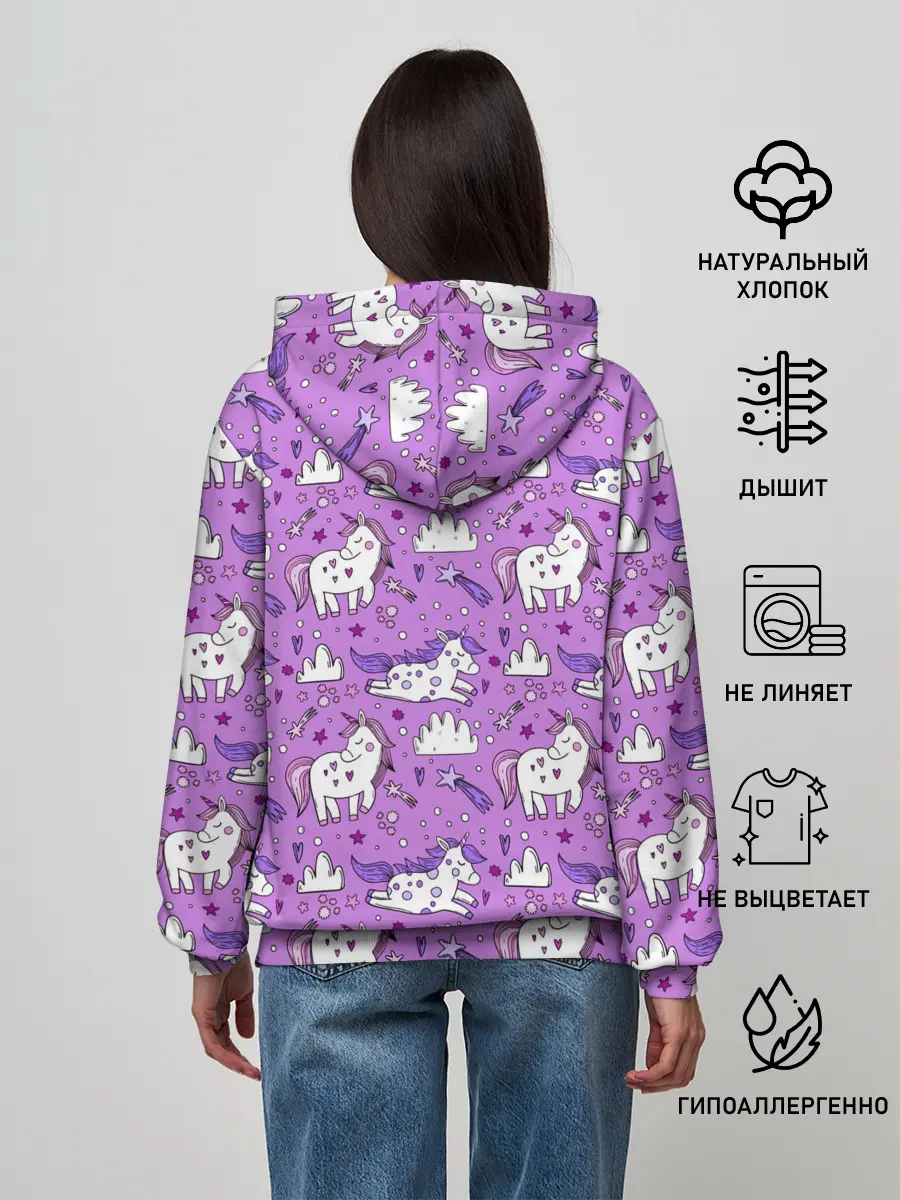 Женское худи / Unicorn pattern