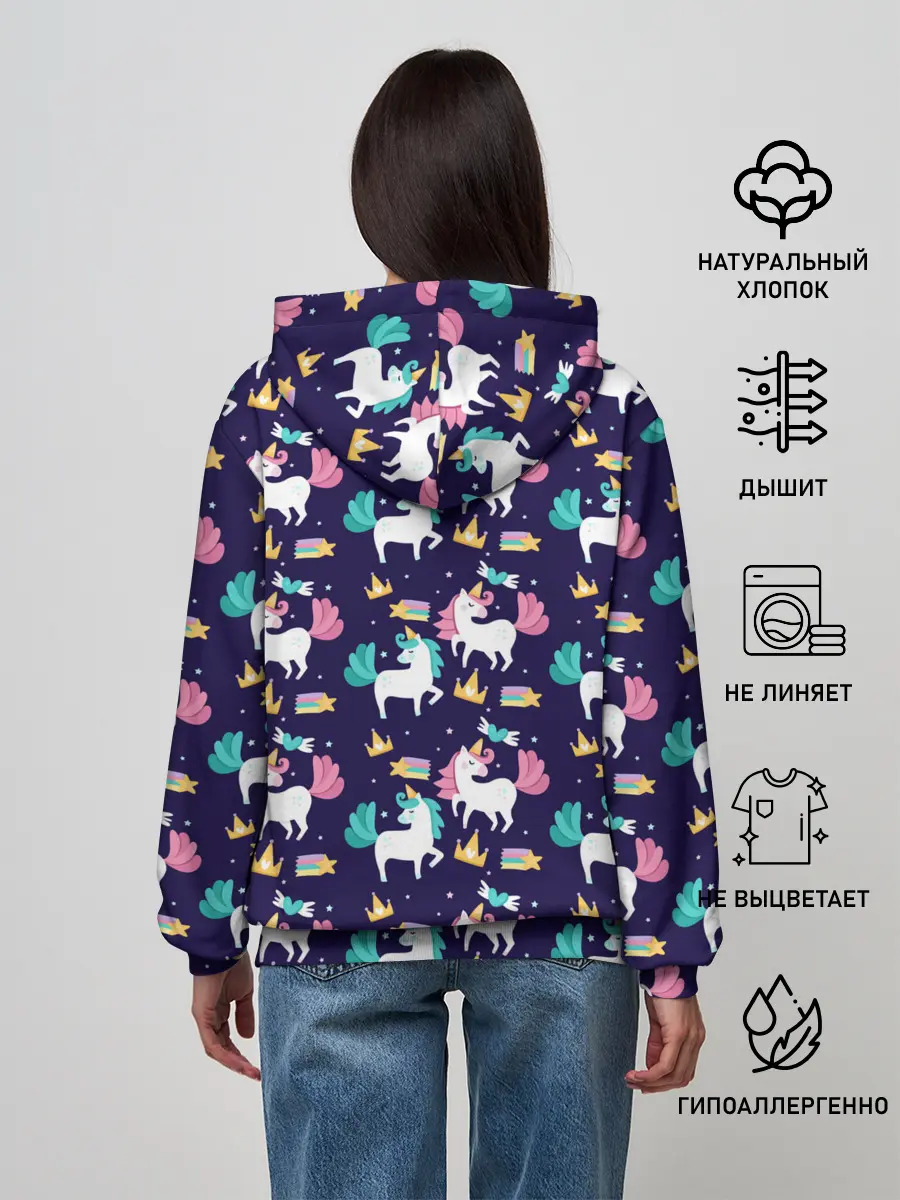 Женское худи / Unicorn pattern
