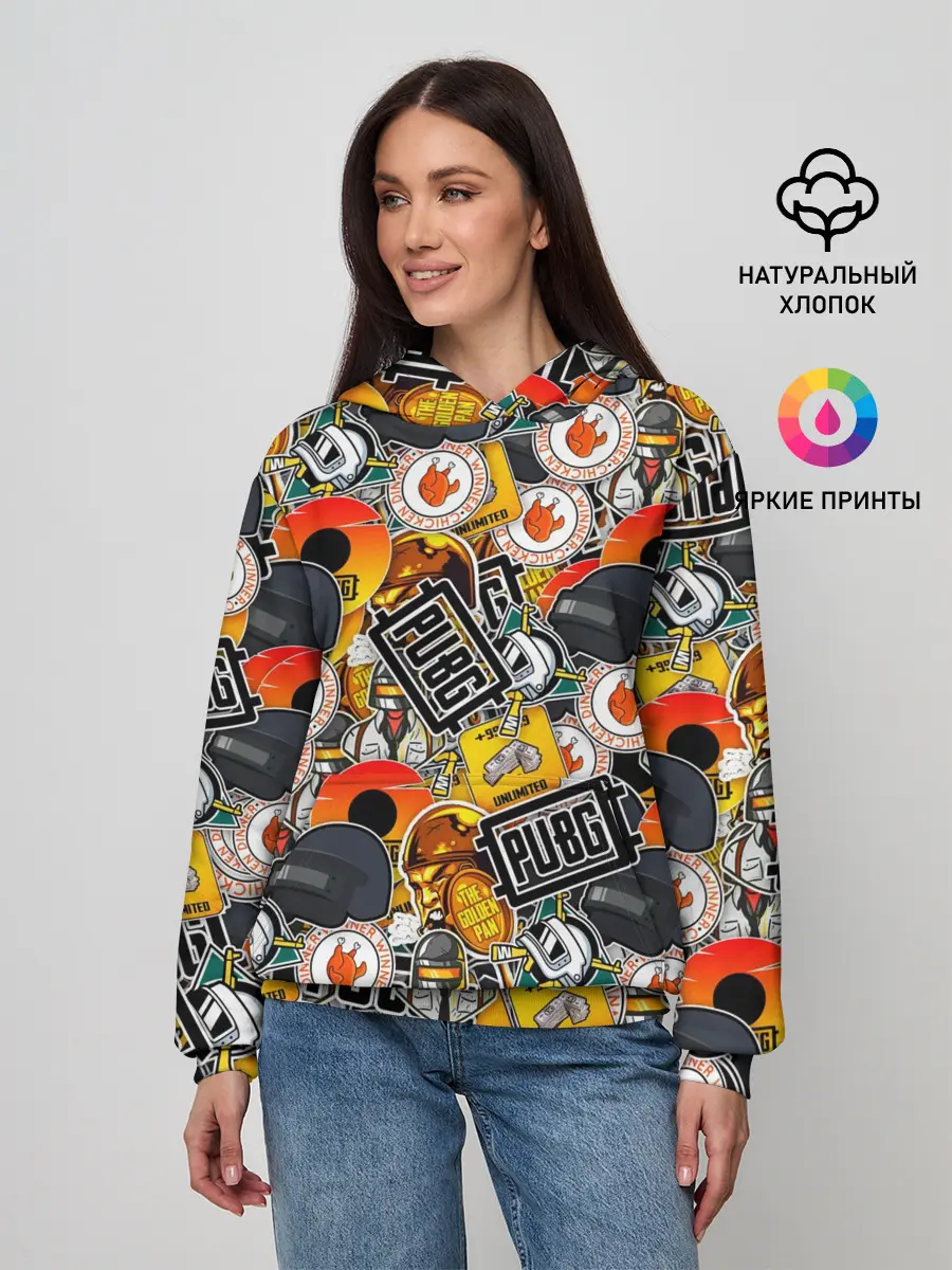 Женское худи / PUBG STICKER