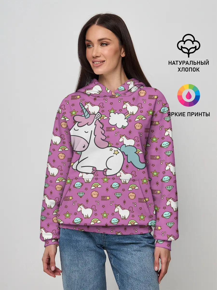 Женское худи / Единорог