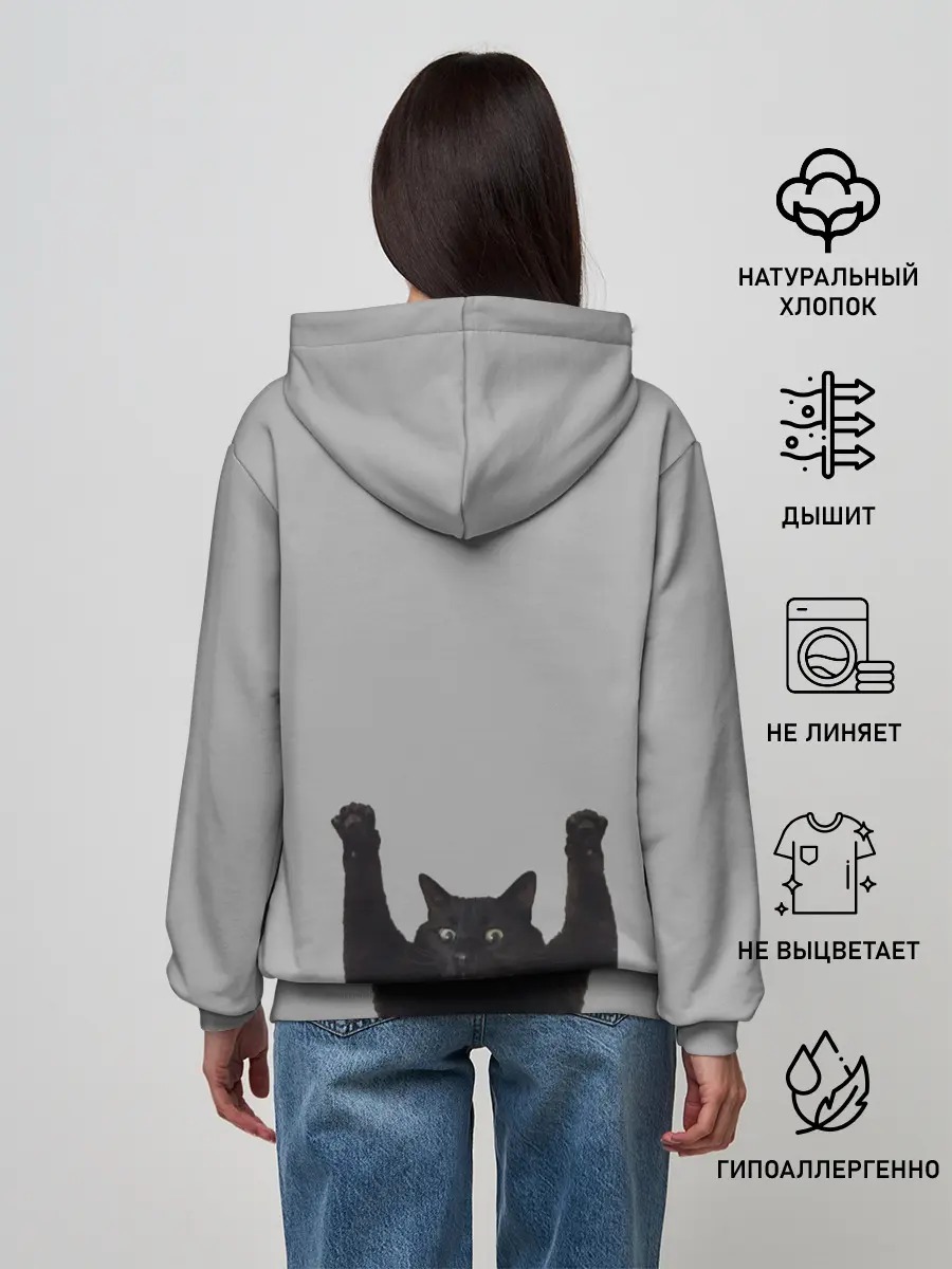Женское худи / Кот сдается