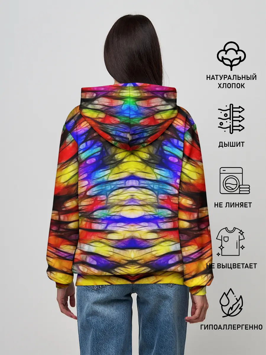 Женское худи / Батик. Краски