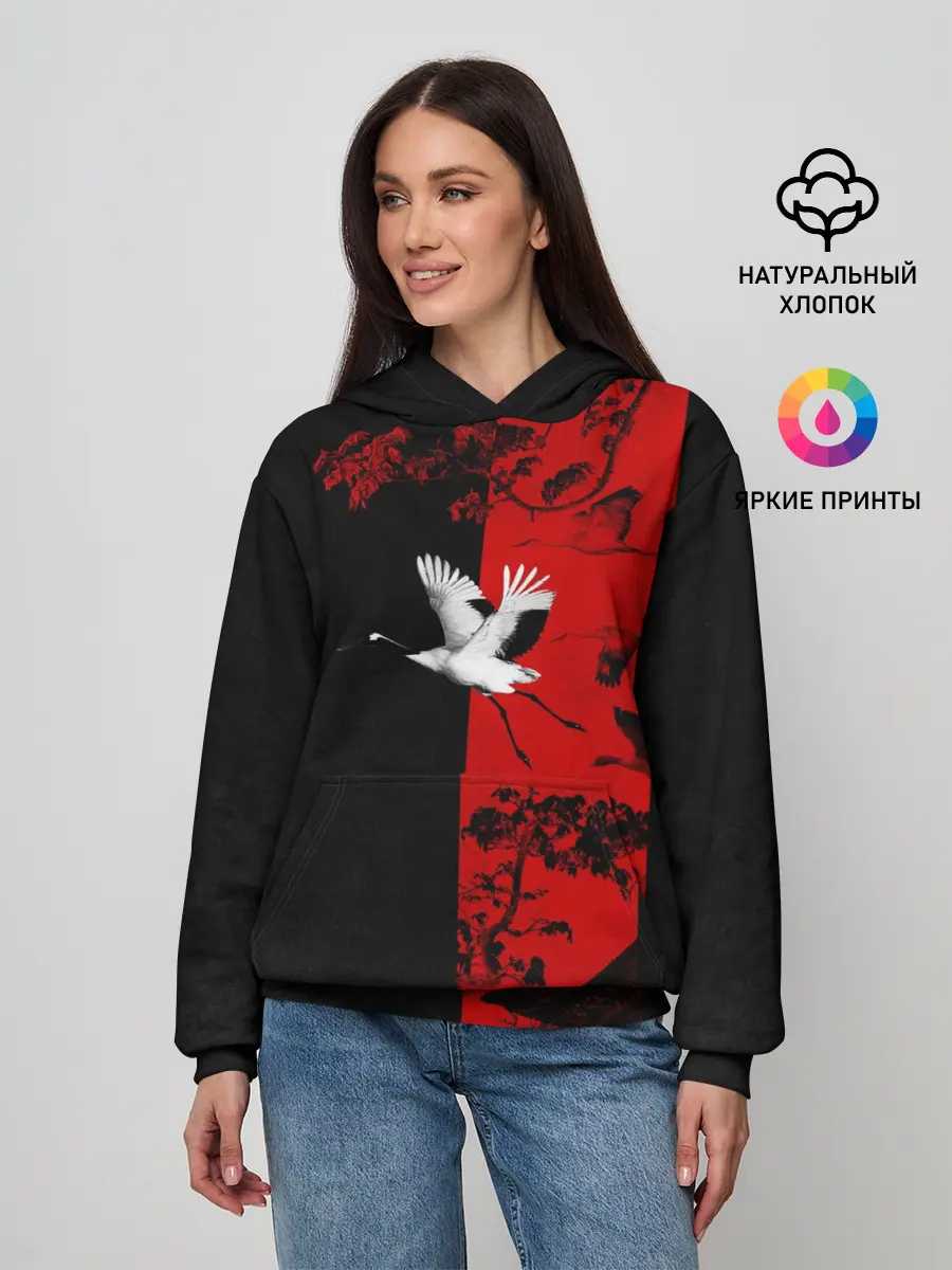 Женское худи / ЖУРАВЛЬ