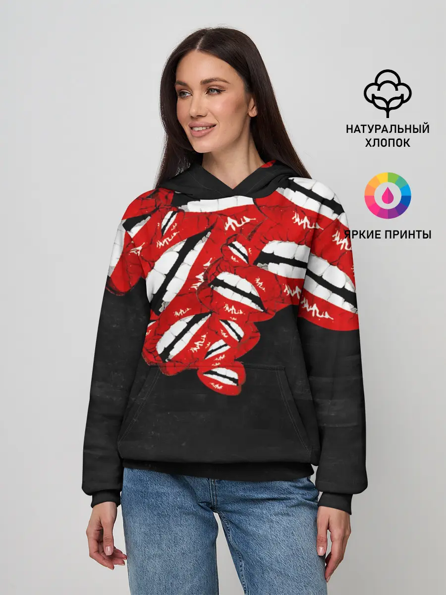 Женское худи / Губы