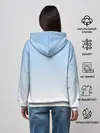 Женское худи / Небесно-голубой градиент