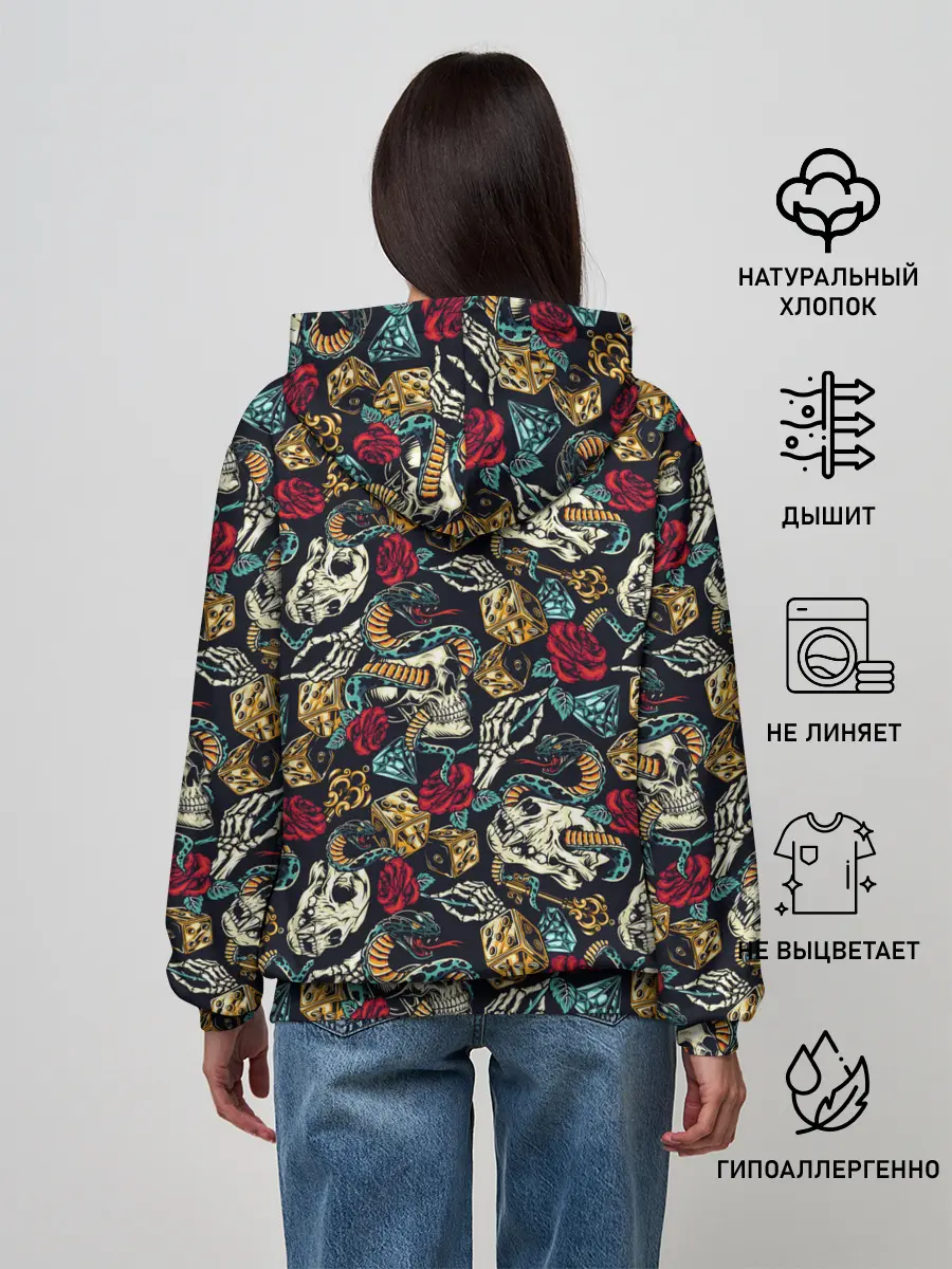 Женское худи / Hardcore tattoo