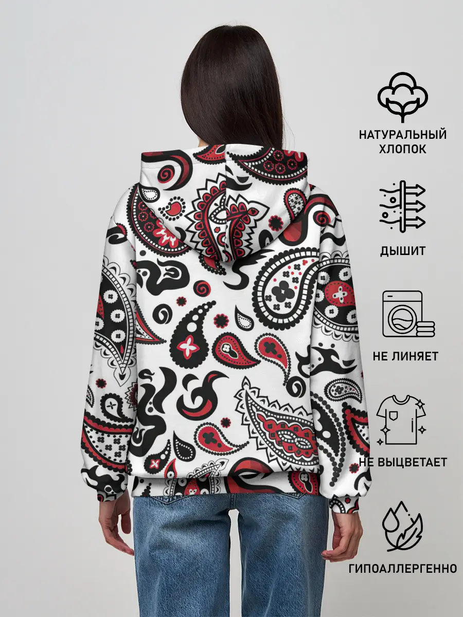 Женское худи / Молекулярный рисунок